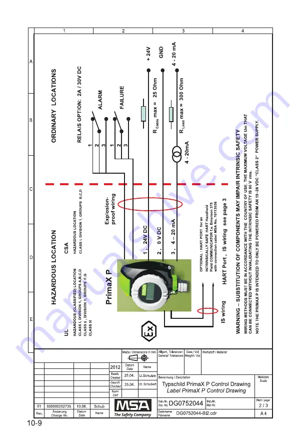 MSA PrimaX Instruction Manual Download Page 63