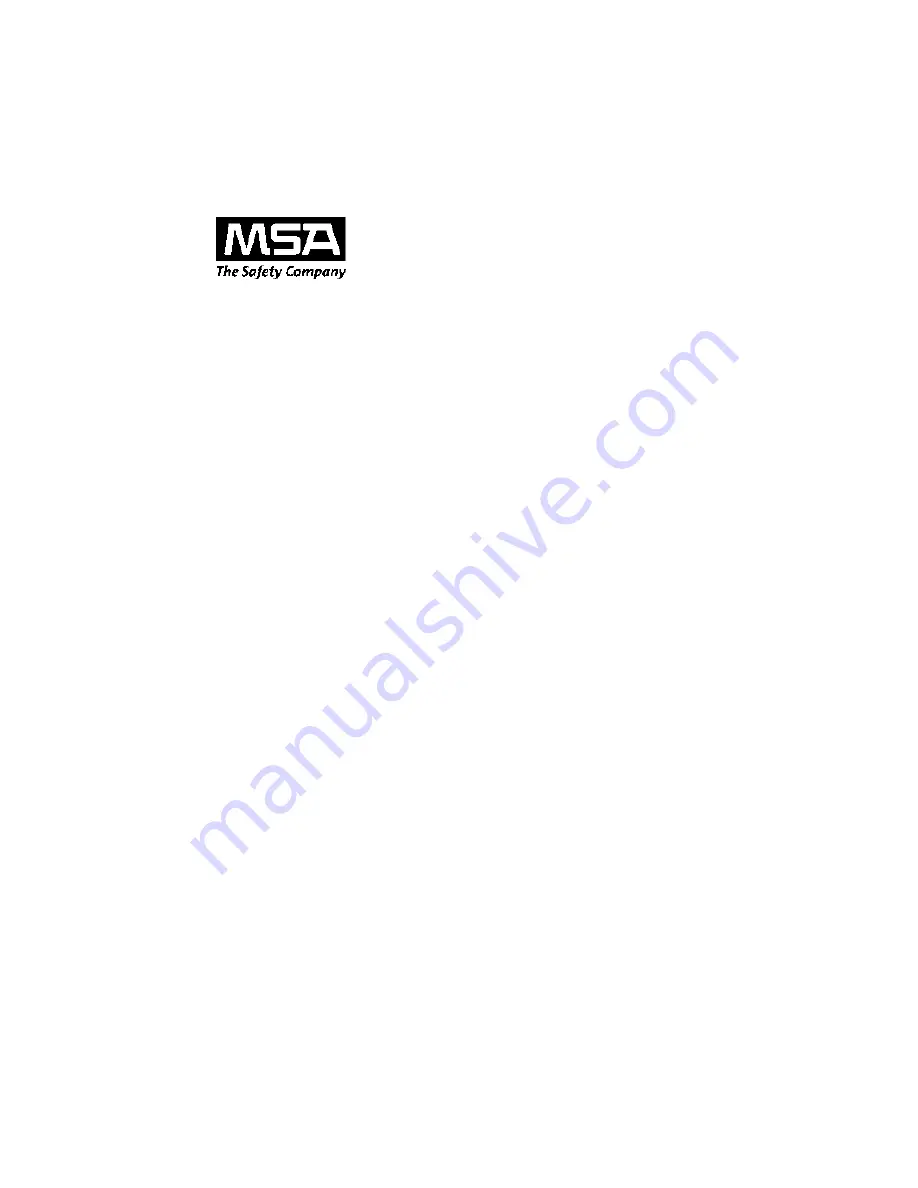 MSA Ultima X Series Safety Manual Download Page 1