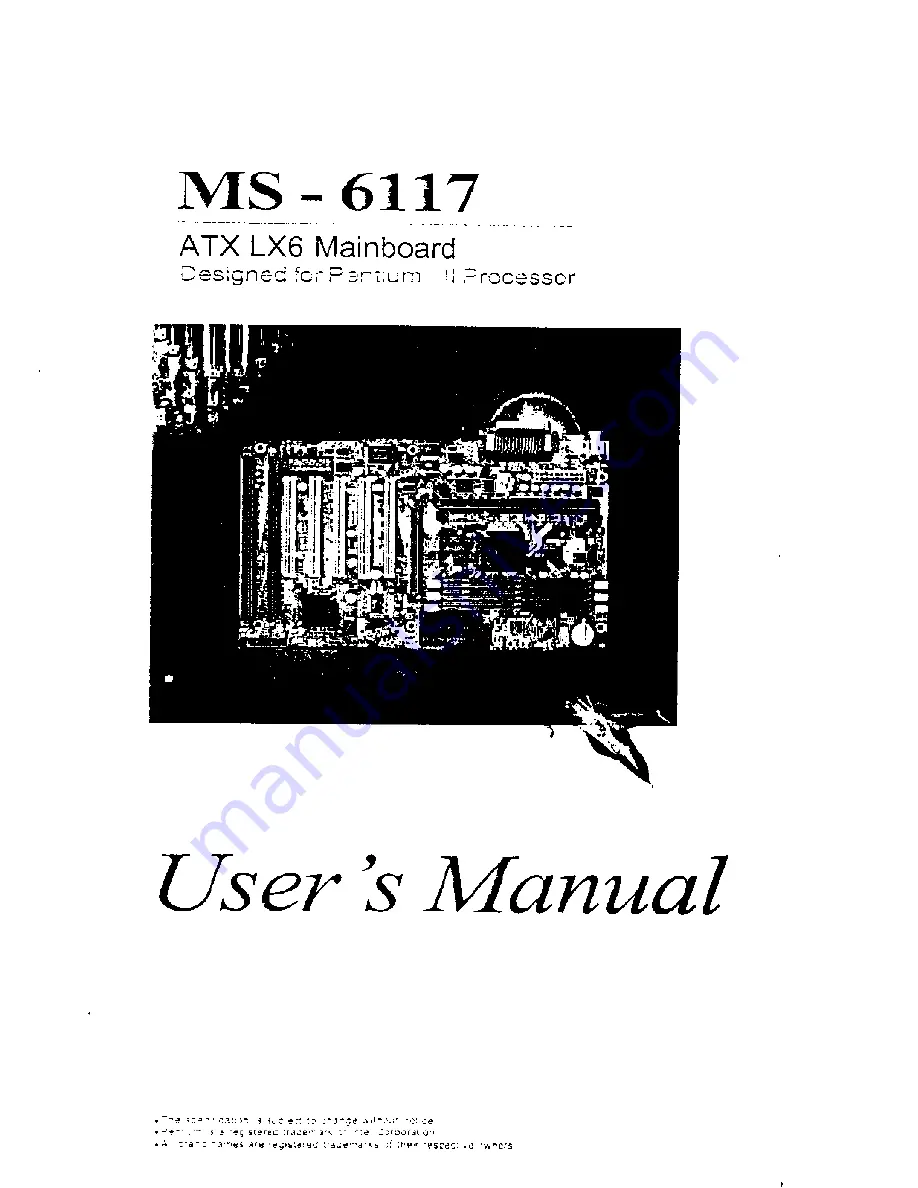 MSI MS-6117 User Manual Download Page 1