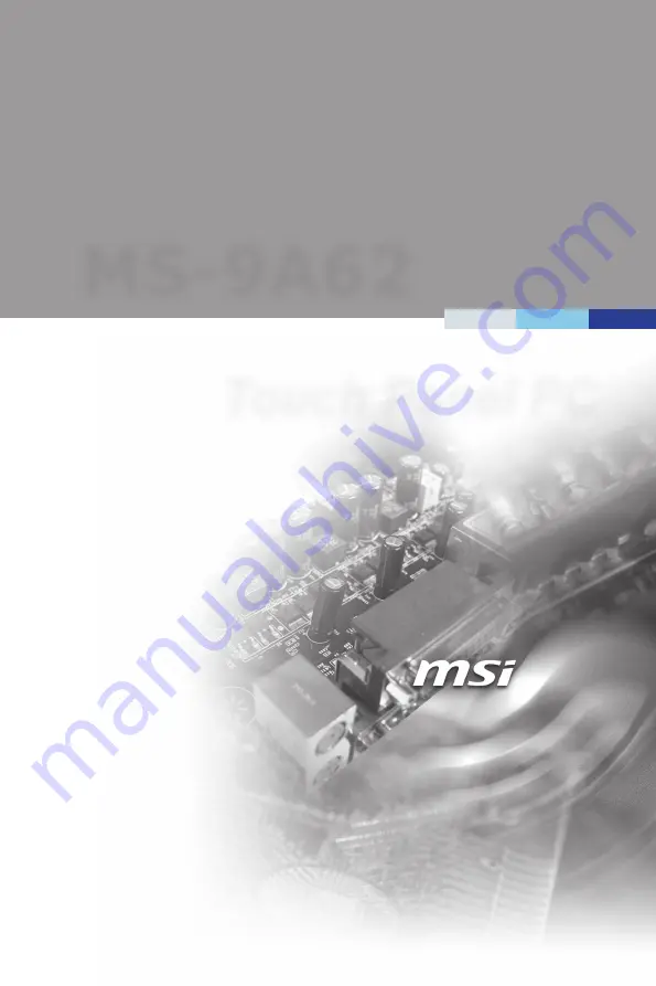 MSI MS-9A62 Manual Download Page 1