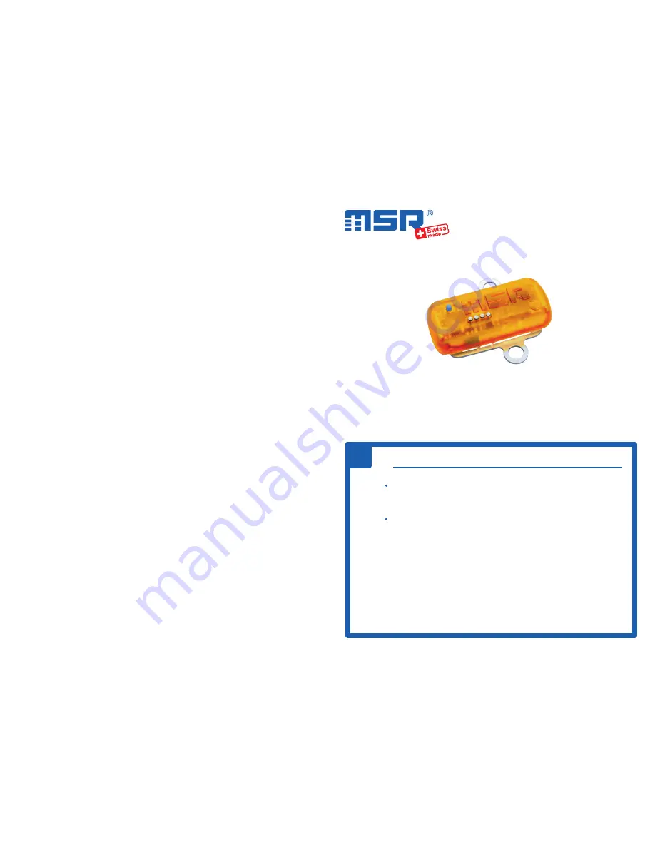 MSR MSR175 Brief Instructions Download Page 1