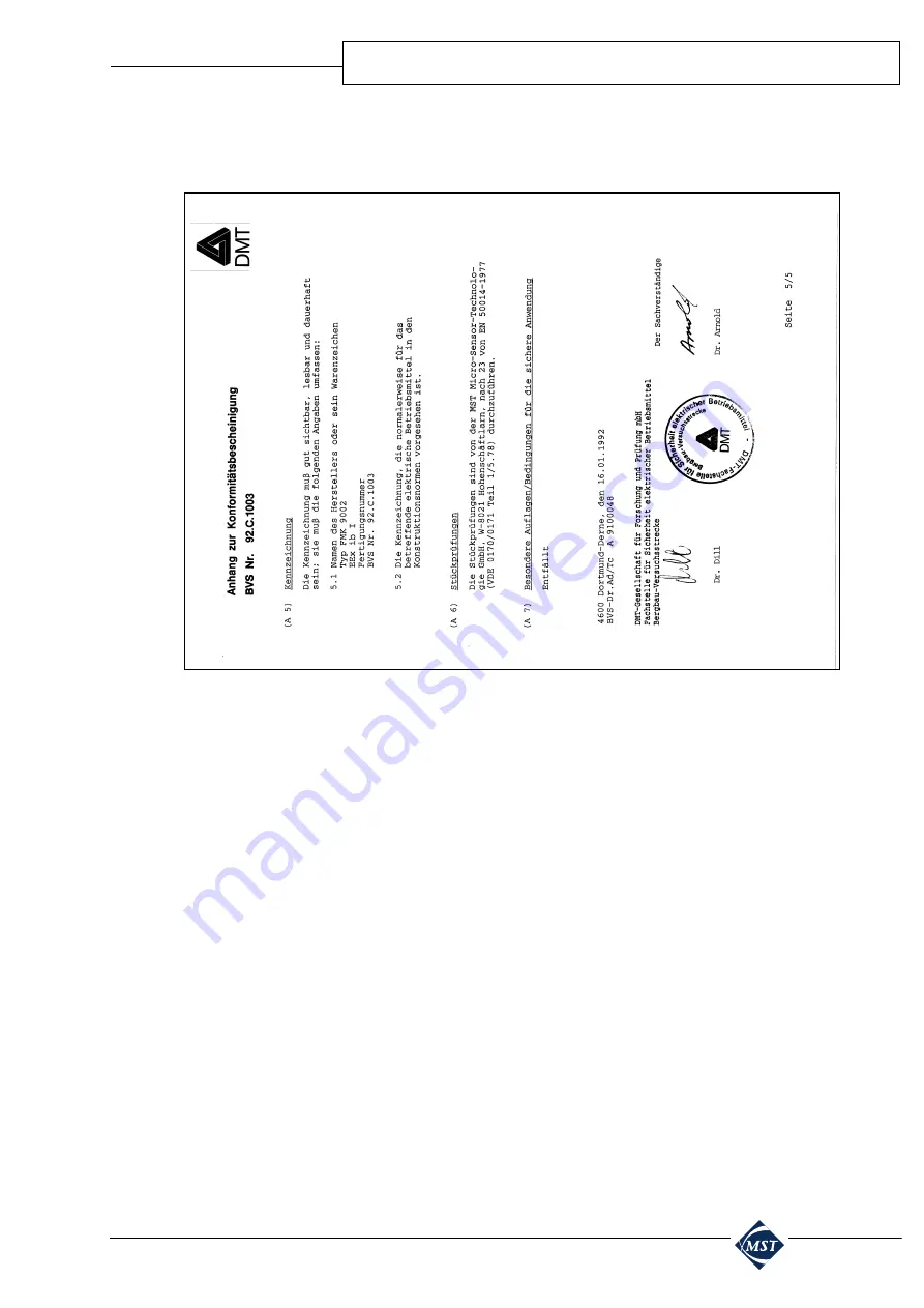 MST FMK 9002 Manual To Operations Download Page 15