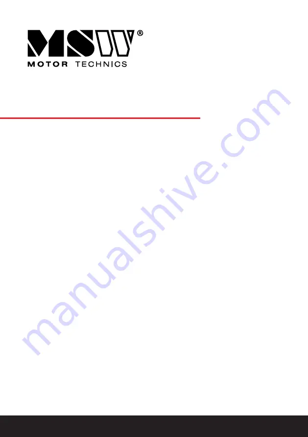 MSW BMW N42 User Manual Download Page 1