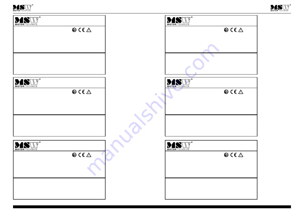 MSW MSW-MHB-135 Скачать руководство пользователя страница 44