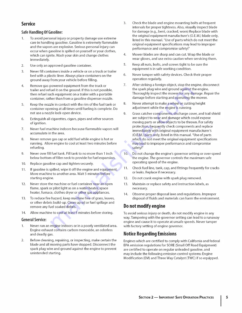 MTD 08M Operator'S Manual Download Page 5