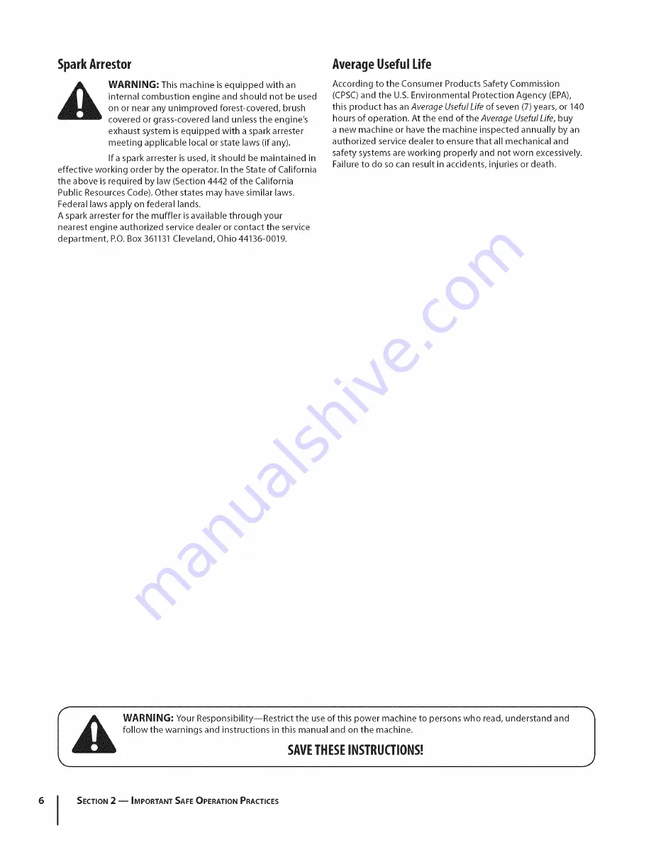 MTD 08M Operator'S Manual Download Page 6