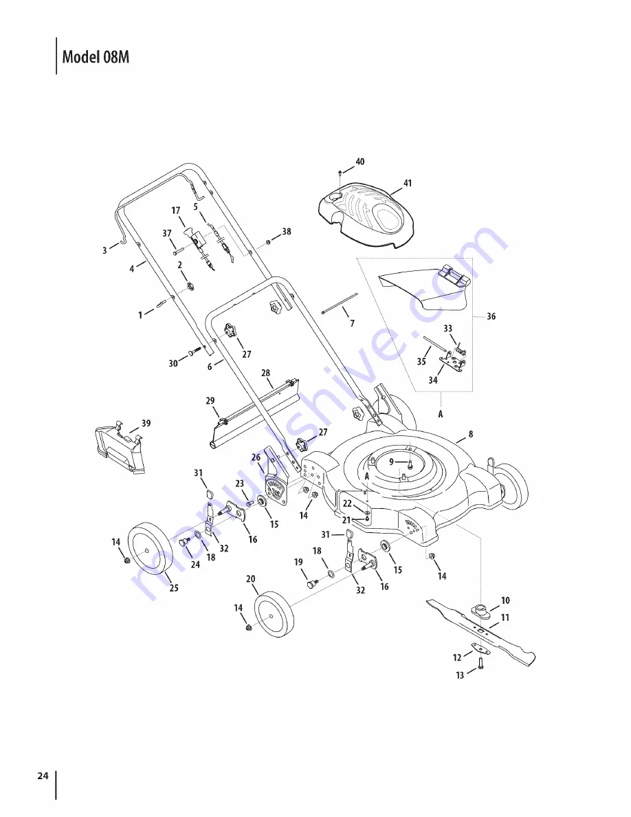 MTD 08M Operator'S Manual Download Page 24