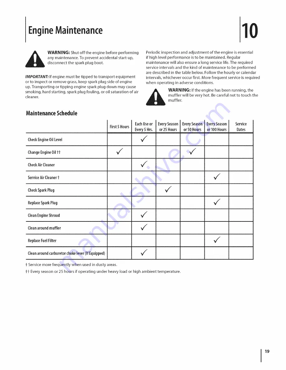 MTD 08M9 Operator'S Manual Download Page 19