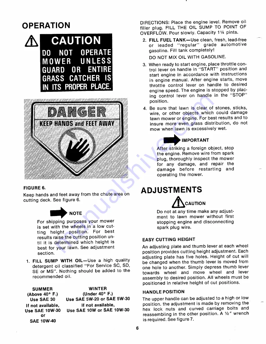 MTD 110-112A Owner'S Manual Download Page 6