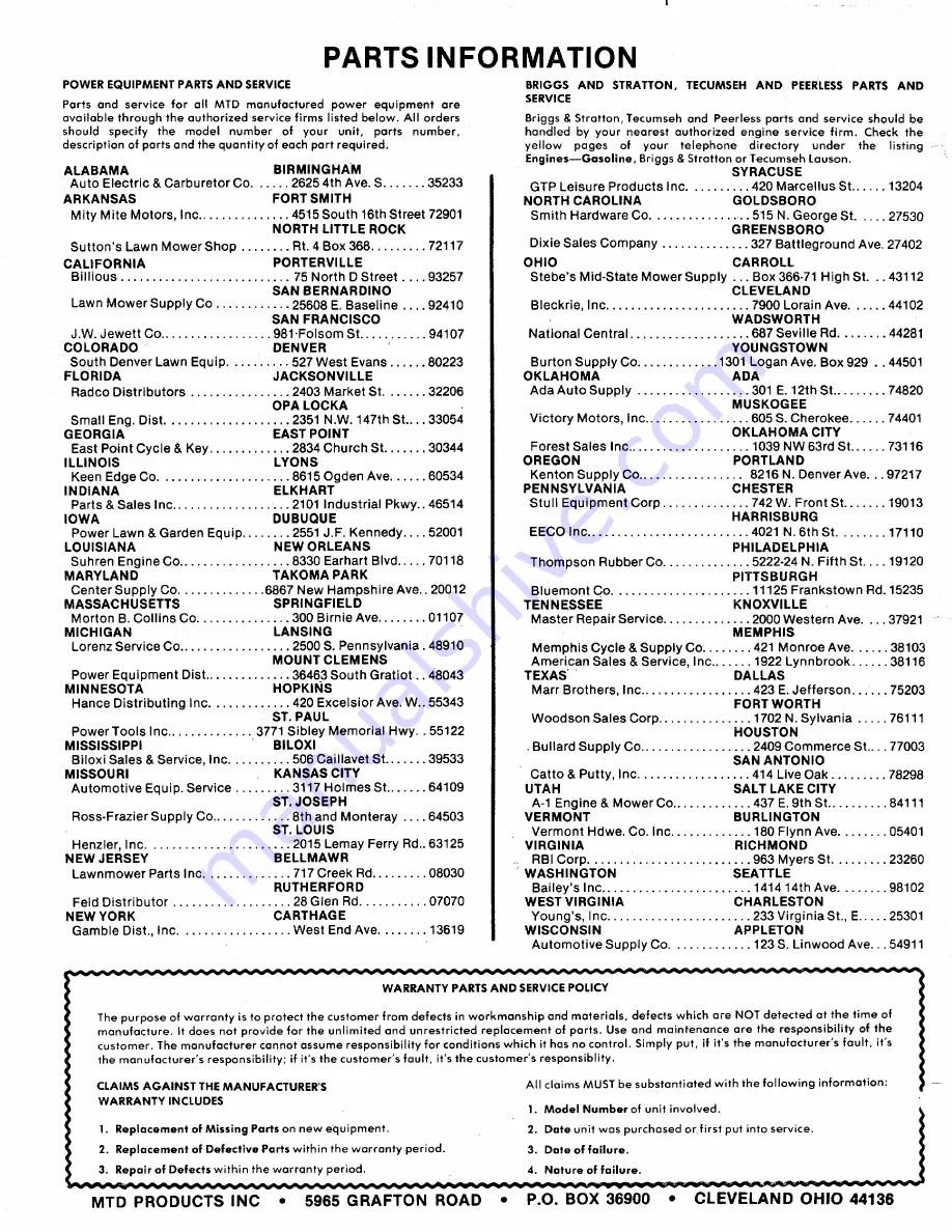 MTD 110-329-300 Owner'S Manual Download Page 17