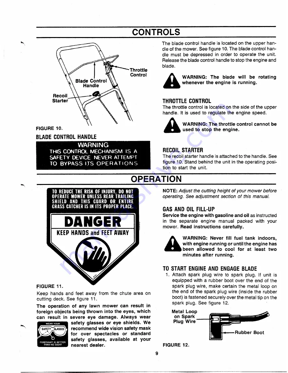 MTD 110A508R000 Owner'S Manual Download Page 9