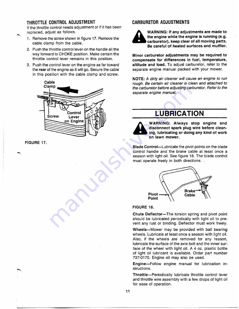 MTD 110A508R000 Owner'S Manual Download Page 11