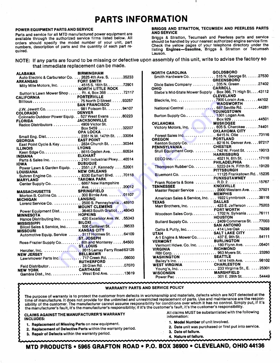 MTD 111-020-300 Owner'S Manual Download Page 14