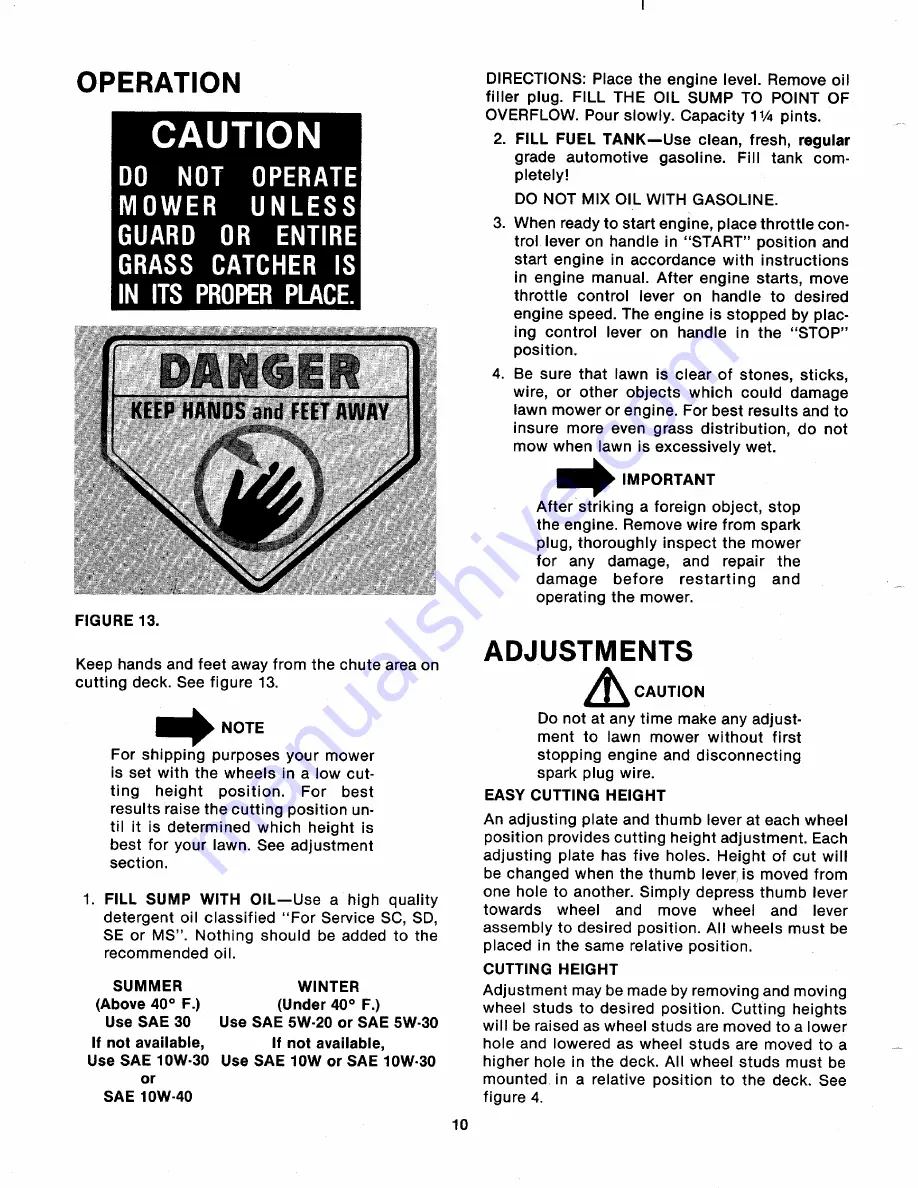 MTD 111-070A Owner'S Manual Download Page 10