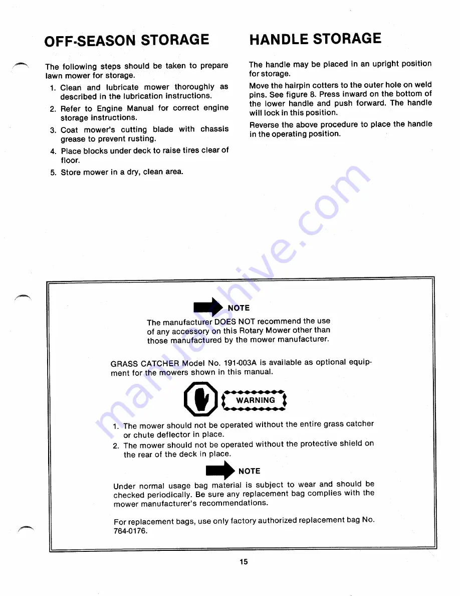 MTD 111-070A Owner'S Manual Download Page 15