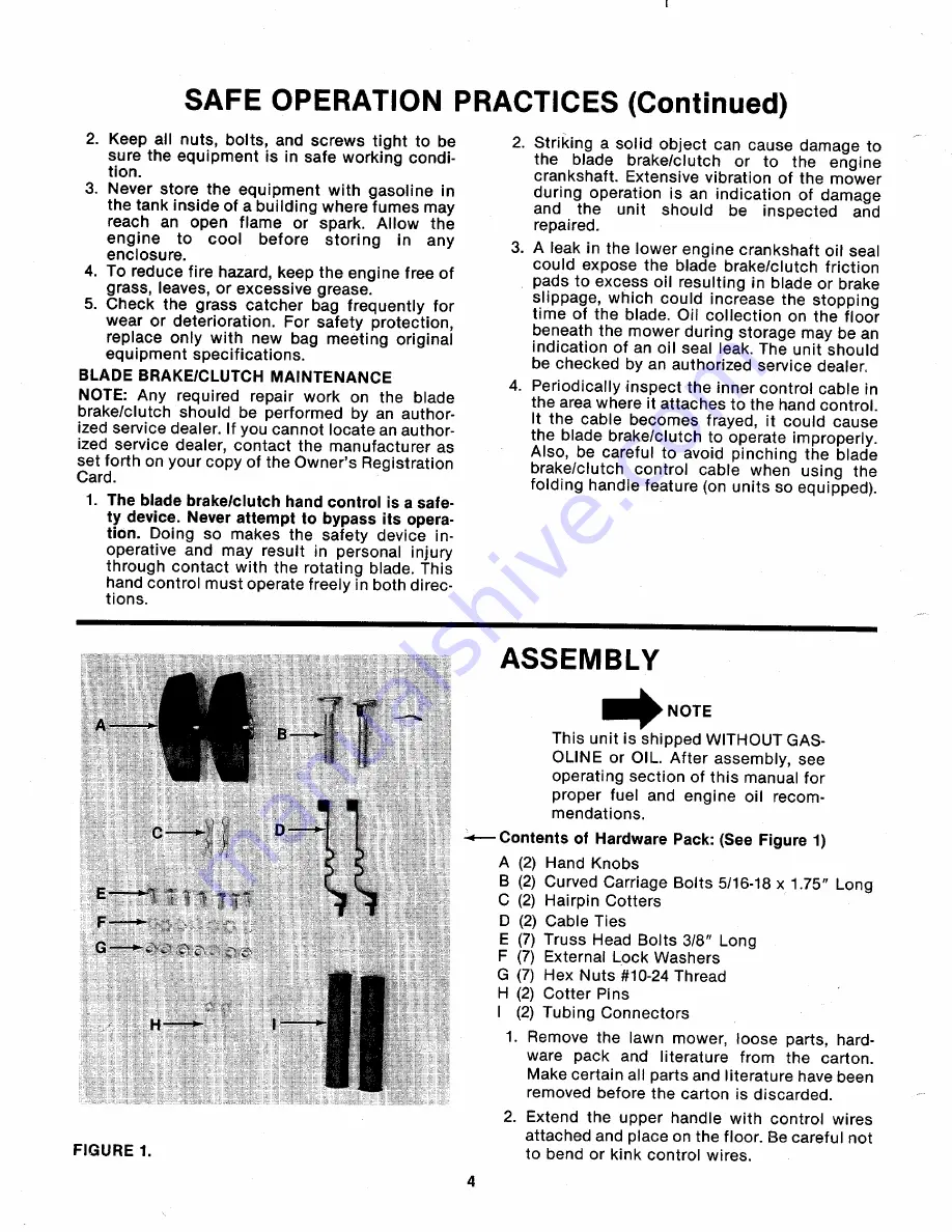 MTD 111-338A Owner'S Manual Download Page 4