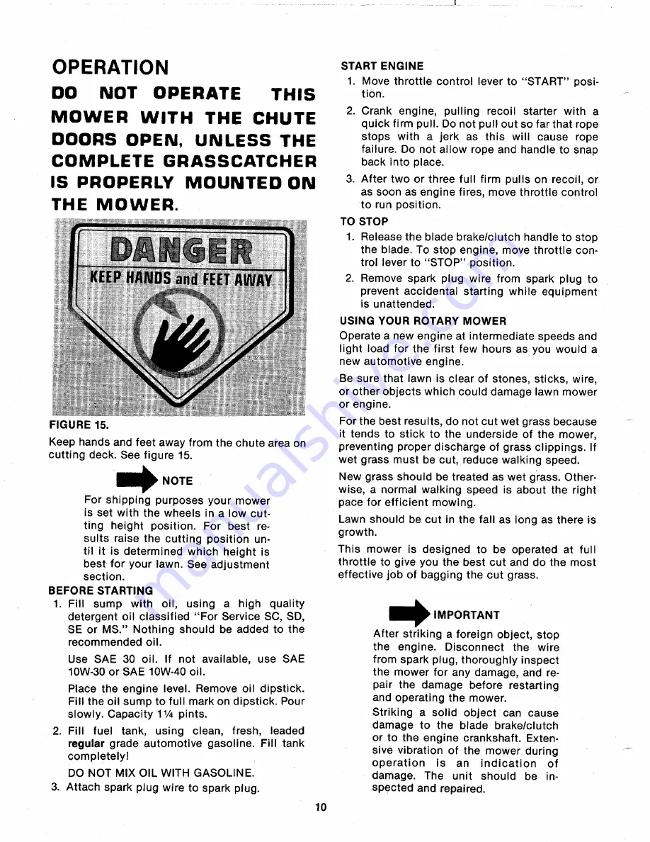 MTD 111-338A Owner'S Manual Download Page 10