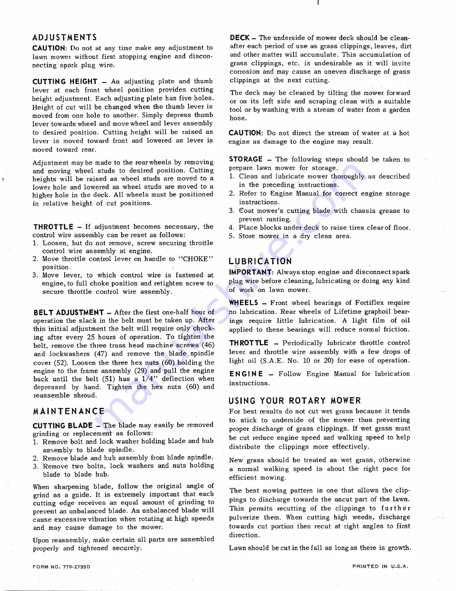 MTD 111-500 Owner'S Manual Download Page 4