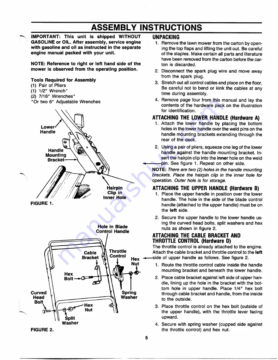 MTD 111-500R000 Owner'S Manual Download Page 5