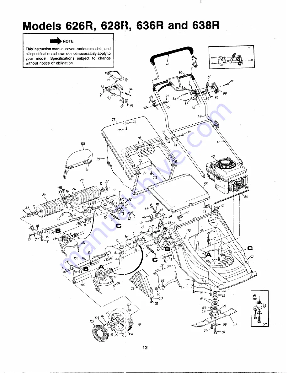 MTD 111-604R000 Owner'S Manual Download Page 12