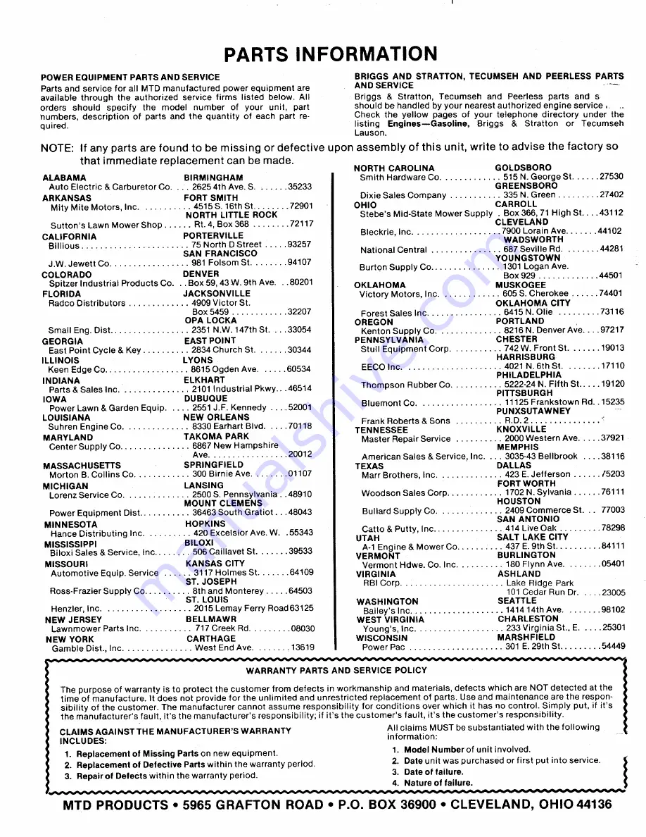 MTD 111-638A Owner'S Manual Download Page 19