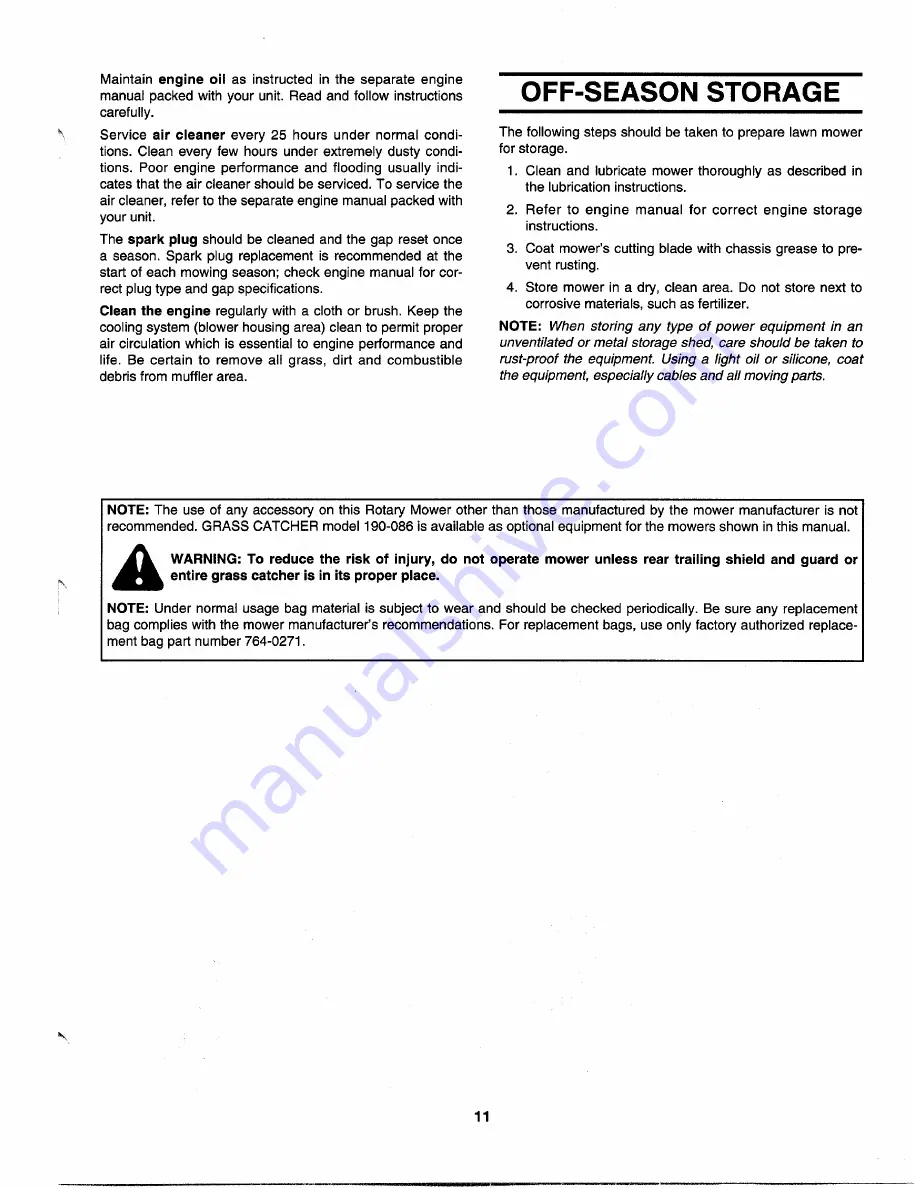 MTD 113-030A000 Series Owner'S Manual Download Page 11