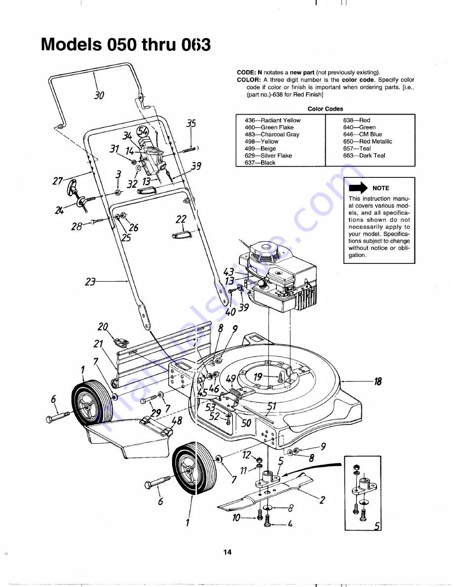 MTD 113-030A000 Series Owner'S Manual Download Page 14