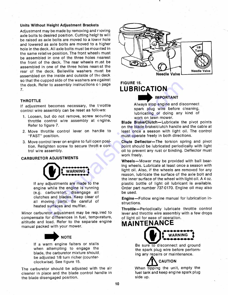 MTD 114-073-000 Owner'S Manual Download Page 10