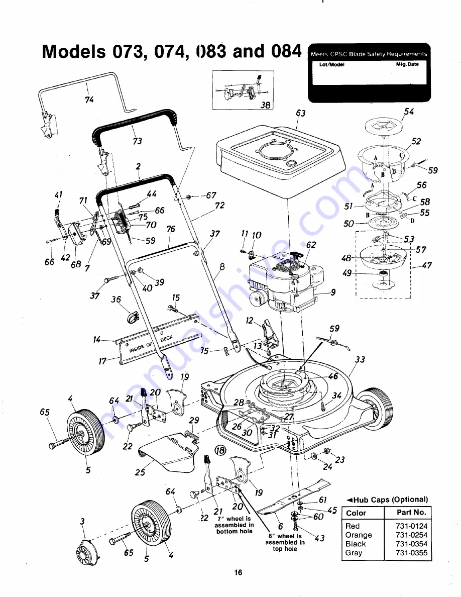 MTD 114-073-000 Owner'S Manual Download Page 16