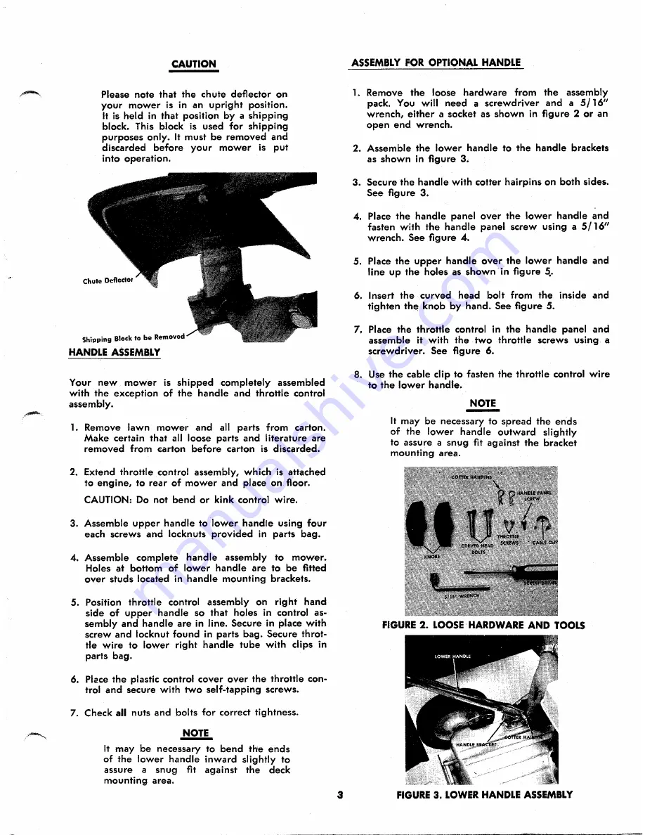 MTD 114-100A Owner'S Operating Service Instruction Manual Download Page 3