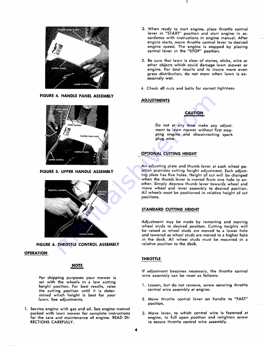 MTD 114-100A Owner'S Operating Service Instruction Manual Download Page 4