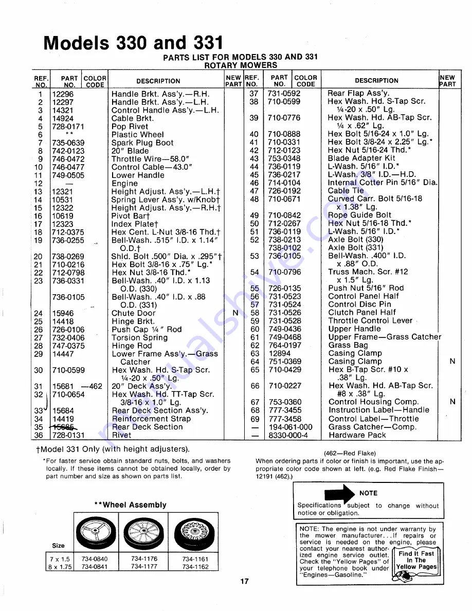 MTD 114-330-000 Owner'S Manual Download Page 17