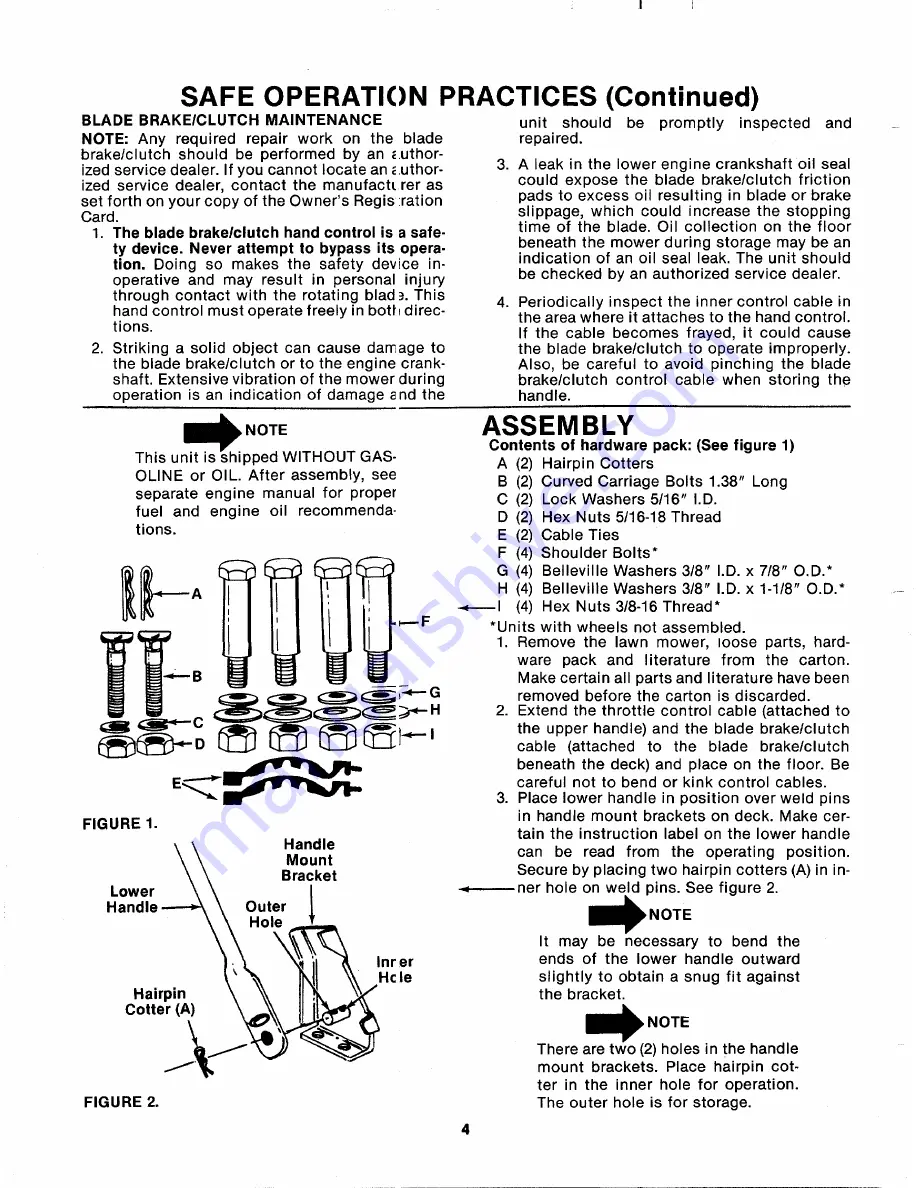 MTD 115-073-000 Owner'S Manual Download Page 4