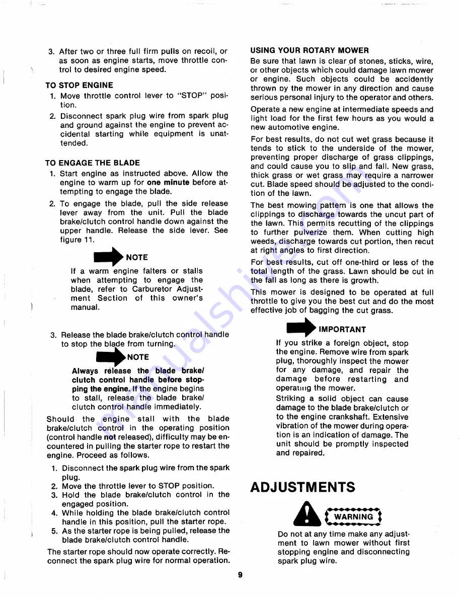 MTD 115-073-000 Owner'S Manual Download Page 9