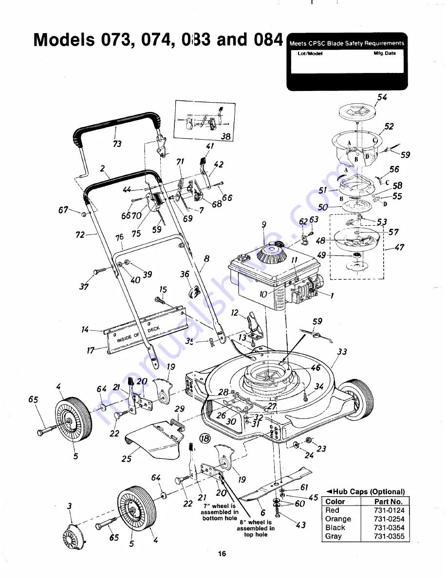 MTD 115-073-000 Owner'S Manual Download Page 16