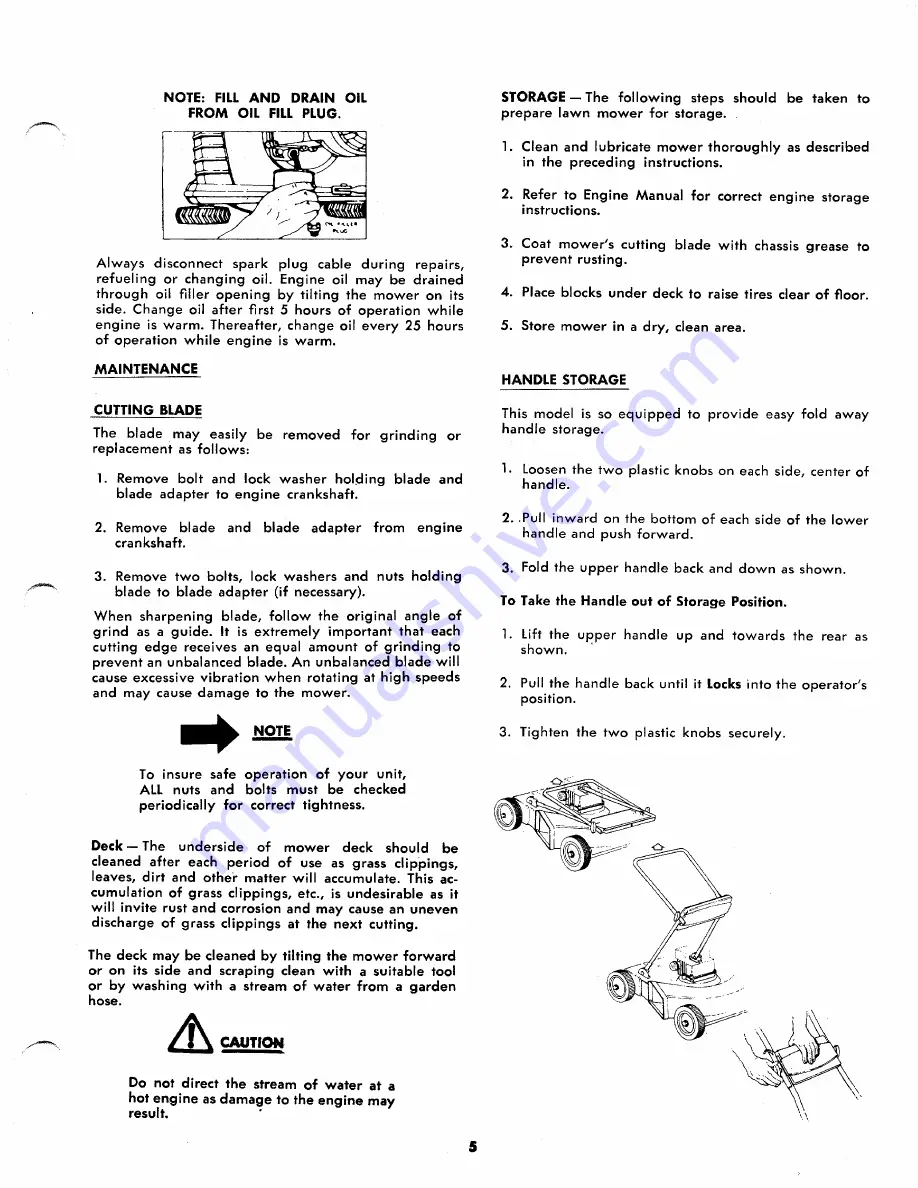 MTD 116-112A Owner'S Operating Service Instruction Manual Download Page 5