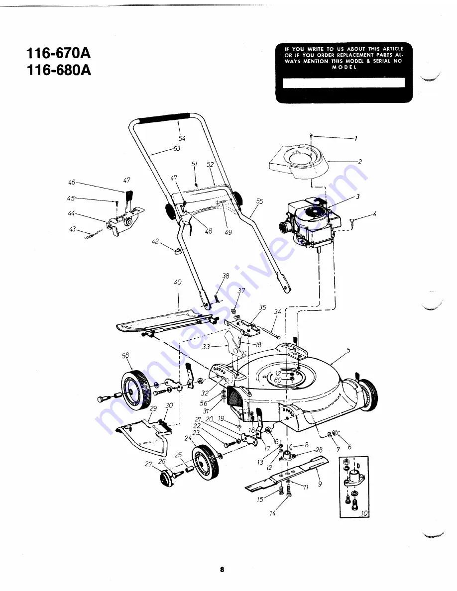 MTD 116-670A Owner'S Operating Service Instruction Manual Download Page 5