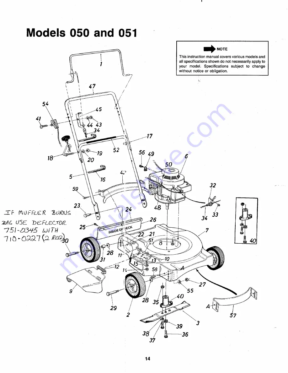 MTD 117-050-000 Owner'S Manual Download Page 14