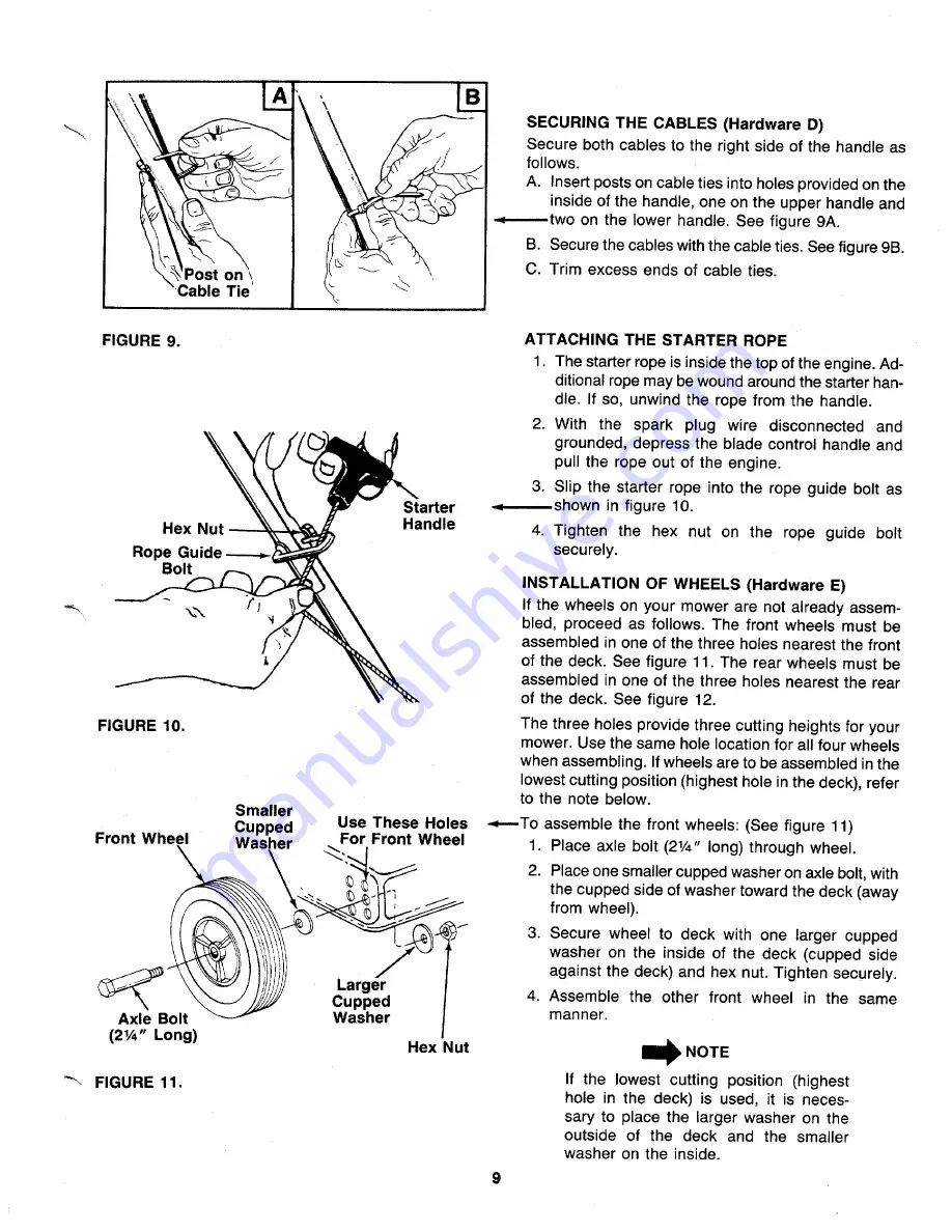 MTD 117-060-000 Owner'S Manual Download Page 9