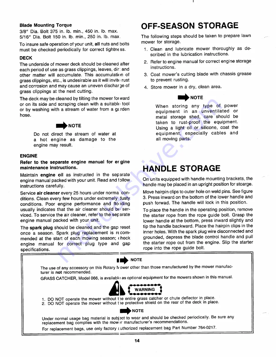 MTD 117-060-000 Owner'S Manual Download Page 14