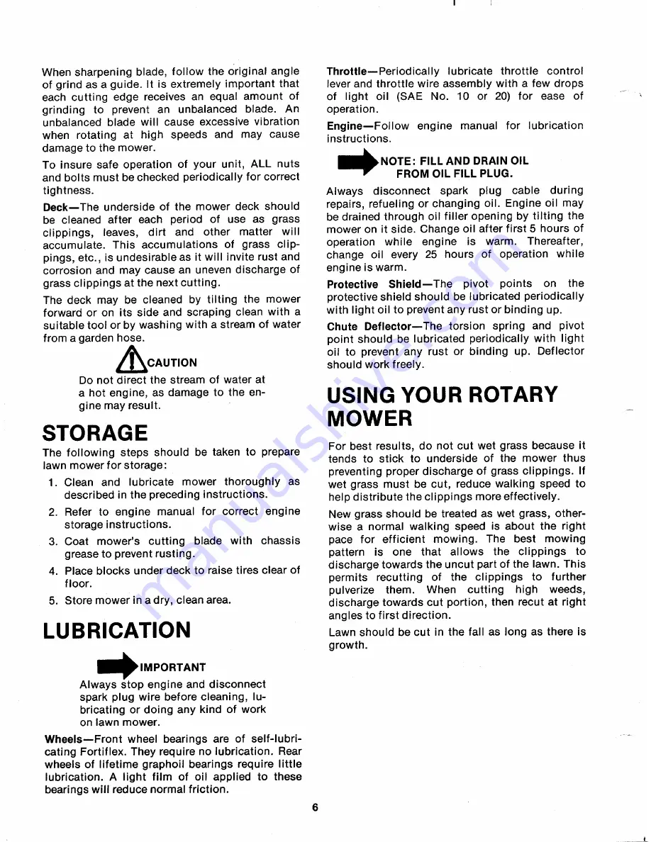 MTD 118-500A Owner'S Manual Download Page 6