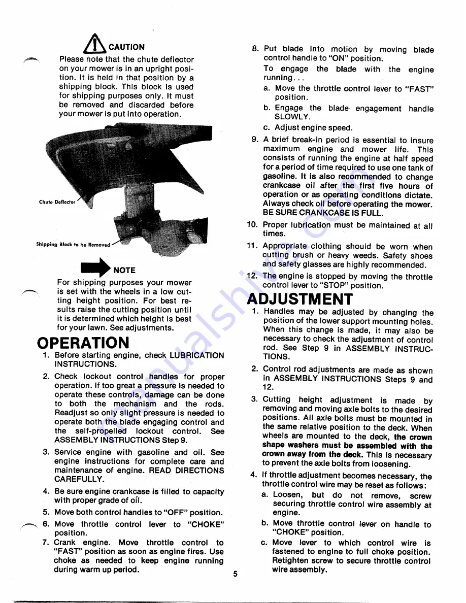 MTD 118-530A Owner'S Manual Download Page 5