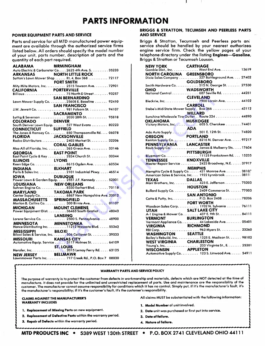 MTD 118-530A Owner'S Manual Download Page 16