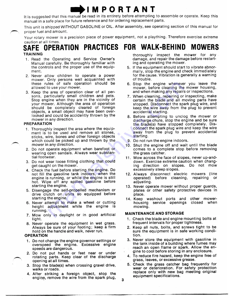 MTD 118-620A Owner'S Manual Download Page 3