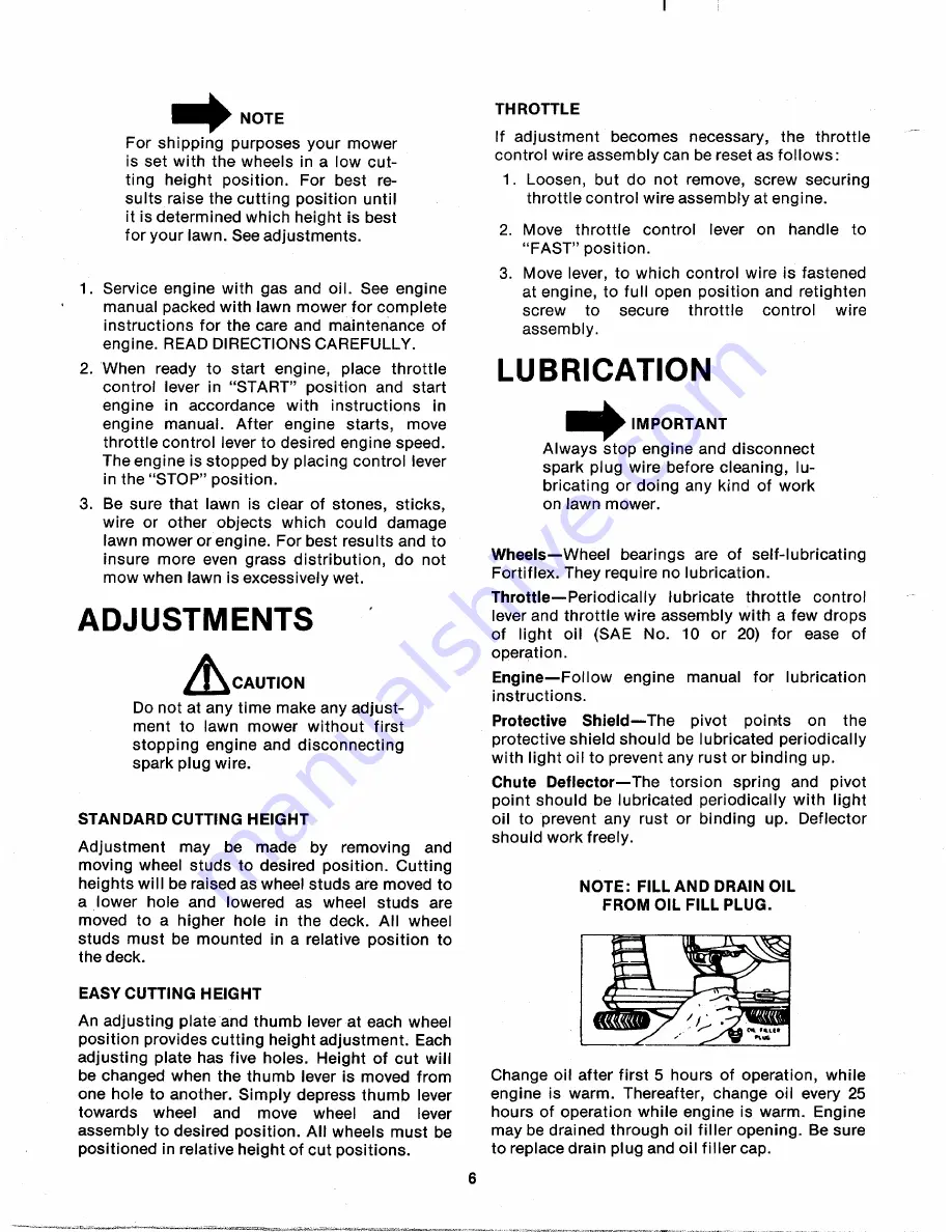 MTD 118-620A Owner'S Manual Download Page 6