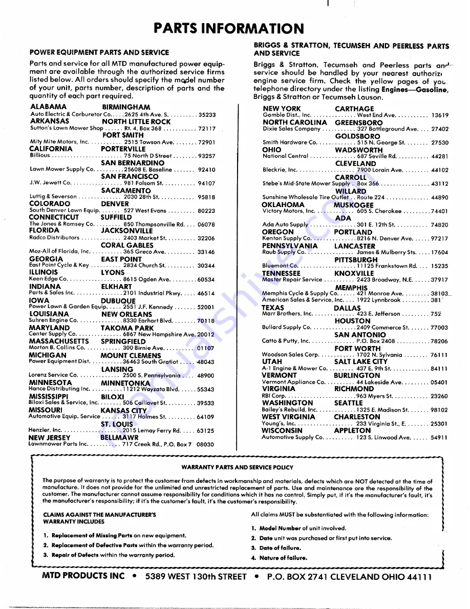 MTD 118-620A Owner'S Manual Download Page 12