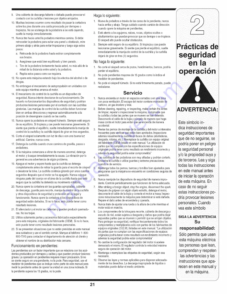 MTD 11A-414E729 Operator'S Manual Download Page 21