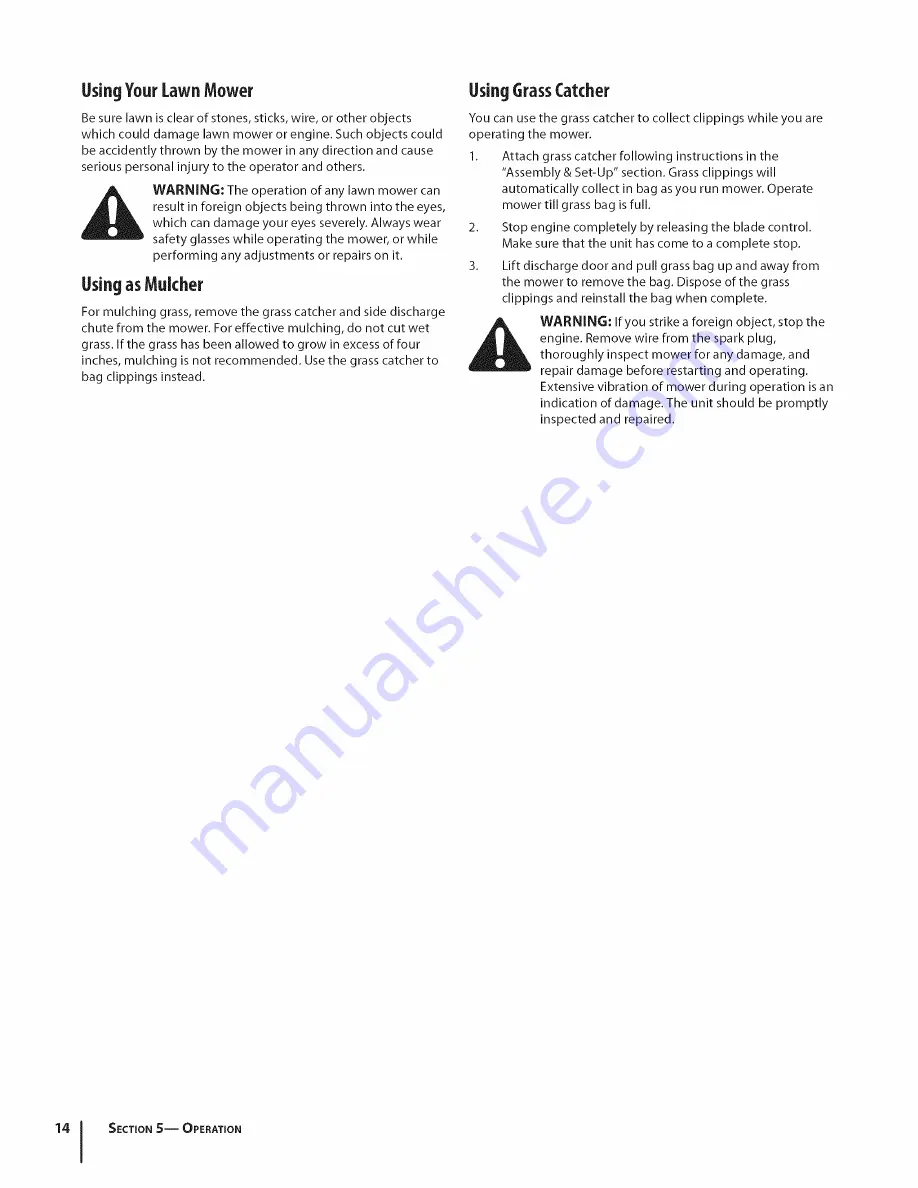 MTD 11A-436Q095 Operator'S Manual Download Page 14