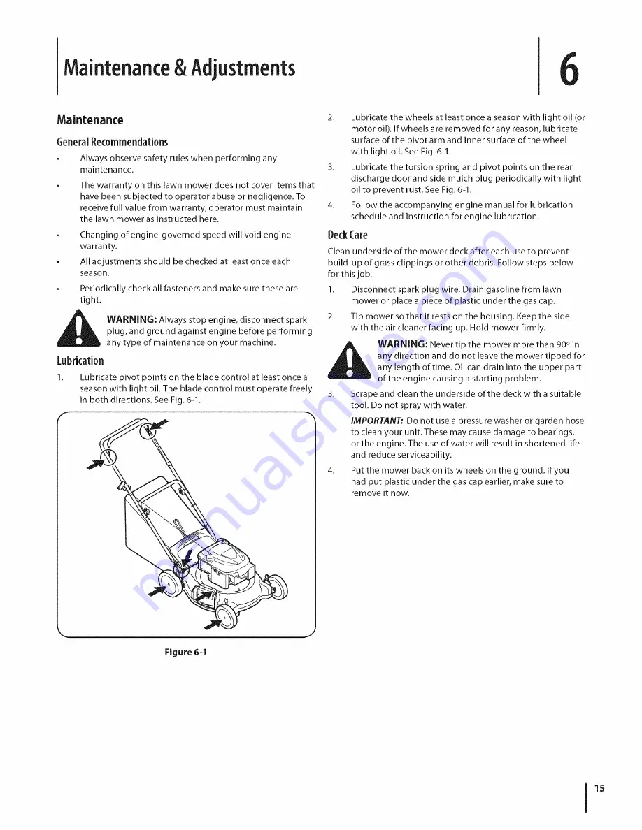 MTD 11A-436Q095 Operator'S Manual Download Page 15