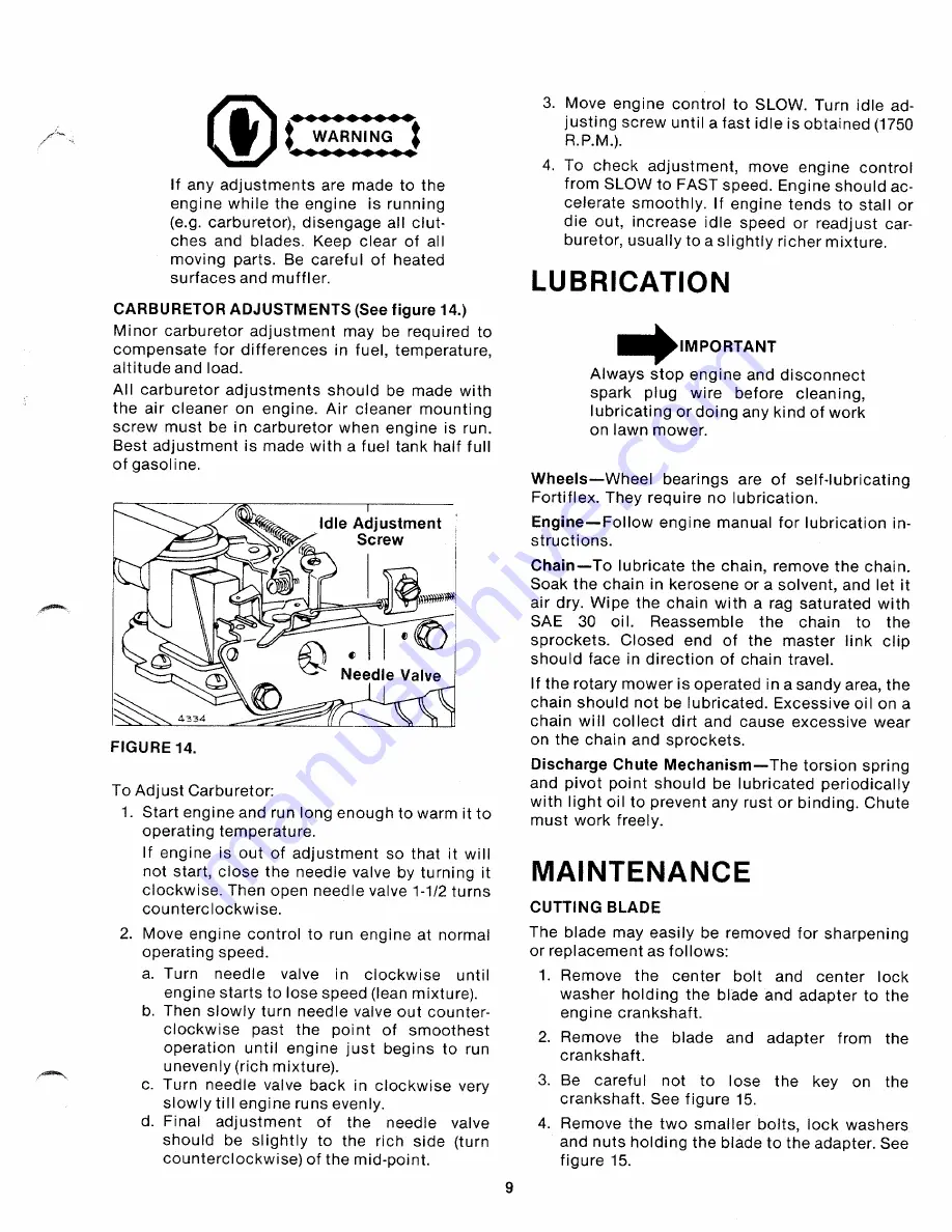 MTD 120-280A Owner'S Manual Download Page 9